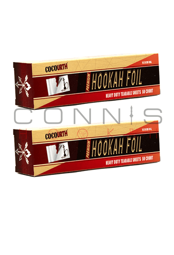 CocoUrth Super Heavy Duty Foil Roll - 2 Pack Hookah / Shisha Foil - 50 Sheets -  40 Micron Extra Thick