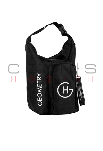 Geometry Travel Hookah Bag - Black