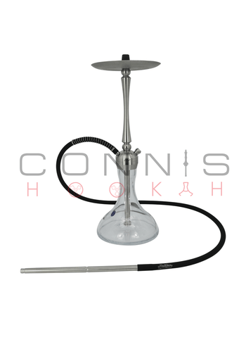 MattPear Classic M Slim Hookah - Full Stainless Steel with Threaded Clear Cone Base (Optional Extras Multiple Choice Available)