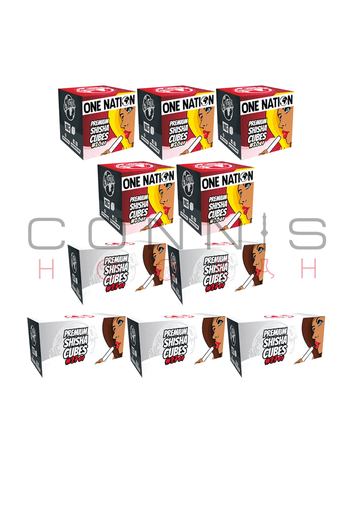 Best of Both 50/50 - 10KG Bundle -  5Kg One Nation CUBES Boxes 26mm² & 5Kg One Nation CUBES Boxes 27mm²  Premium Coconut Charcoal